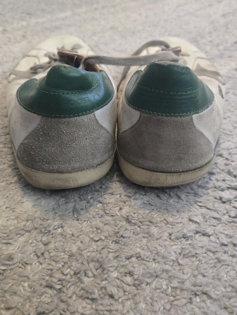 Golden Goose Super-Star Leather Low-Top Sneakers - White/Green 44, 10, 10.5 - Picture 4 of 16